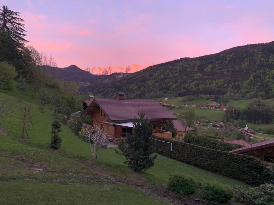 Androsace Appartement Dans Chalet Bois Avec Jacuzzi Privatif Terrasse Et Vue Montagne Les Villards-sur-Thônes Εξωτερικό φωτογραφία