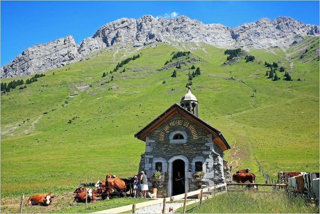 Androsace Appartement Dans Chalet Bois Avec Jacuzzi Privatif Terrasse Et Vue Montagne Les Villards-sur-Thônes Εξωτερικό φωτογραφία